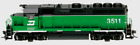 10002425 Atlas Ho Scale Bn Burlington Northern Low Nose Locomotive