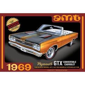 Amt 1/25 1969 Plymouth Gtx Convertible Model Kit Amt1137m Plastics Car Truck