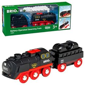 Brio World 33884 Battery-operated Steaming Train Toy Train With Light