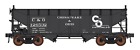 H1067f Custom Acf Pwrs Intermountain 605091 Ho 2-bay Hopper Bo Covered Weathered