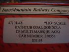 350356 Intermountain Coal Mm Ho-scale Cp - Gonzola Bathtub