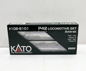 Kato 106-6101 N Scale Amtrak P42 #34 #94 Locomotive Set Box New