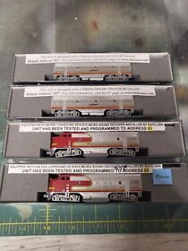 Kato N Scale 176-2121-ls 176-2211-dcc Atsf Santa Fe Super Chief F-7 Abba Set