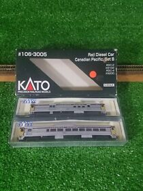 106-3005 Kato N Scale Rail Diesel Car Canadian Pacific Set B Rdc-2 And Rdc-4 New