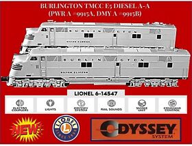 Lionel 6-14547 New Burlington Tmcc E5 Diesel A-a #9915a 7 #9915b Odyessy Smokes