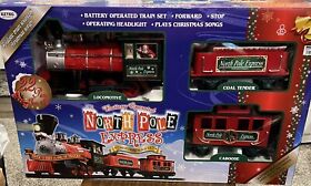 North Pole Express Christmas Train Set Musical Locomotive Tender Caboose 22 Pc