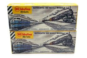 Pair Of Switching Steam Locomotives Ho Black Plastic Model Kits 2 Hobbyline