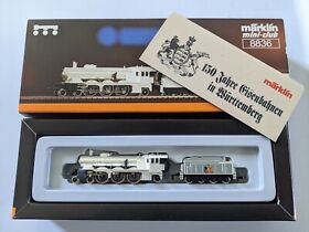 Z Scale Marklin 8836 Silver Plated 4-6-2 Steam Locomotive And Tender Pre-owned