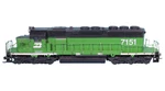 Athearn Ho Powered Burlington Northern SD40-2 Diesel Engine 7151 / Video. Fixed Price $49.99.
