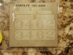 Decals Only For Monogram # 1107 Santa Fe (atsf) Hudson Steam Locomotive Ho. Fixed Price $5.00.