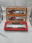 Tyco Cars Mantua T224H T230HC Ho Red Box Santa Fe F9 &b Locomotives Dummy. Fixed Price $149.99.