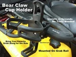 Atv Utv Utility Grab Rail Handlebar Rack Cage Mount Cup Bottle Tumbler Holder. Fixed Price $23.99.