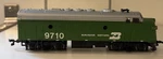 Bachmann Burlington Northern Diesel Locomotive Ho 9710 Green Silver Ec. Fixed Price $17.99.
