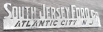 Vintage South Jersey Ford Co Atlantic City Nj Dealership Badge Emblem Nameplate. Fixed Price $49.95.