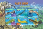 Marshall Islands 2021 - Shrimp Marine Life Sheet Of 6 Stamps Scott #1321 Mnh. Fixed Price $10.00.
