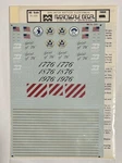 Microscale Decal-burlington Northern/bn Bicentennial Hood Units #87-(76)-200. Fixed Price $6.50.