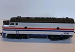 Vintage Life-like 8684 Ho Amtrak #106 Diesel F7 Passenger Tested Okay Al. Fixed Price $65.00.