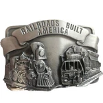 Railroads Built America Train Belt Buckle 1984 Siskiyou P-29 Williams Oregon. Fixed Price $25.00.