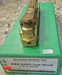 Scale Overland Models 1887 Emd SD50 Low-hood & Up Locomotive. Fixed Price $195.00.