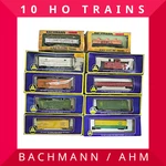 Vintage Lot Of 10 Bachmann And Ahm/rivarossi Ho Scale Train Cars Excellent Cond.. Fixed Price $85.00.
