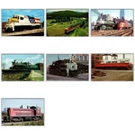 Lot Of 7 Vintage Locomotive Train Postcards Railway Illinois. Fixed Price $13.99.