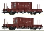 Roco Pkp Stake Wagon Set 6600006 Ho Scale Dc. Fixed Price $93.00.