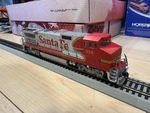 Walthers Trainline Ho Scale Santa Fe Atsf B40-8W 555 With Kadee Coupler And Plow. Fixed Price $69.00.