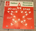 Vintage Foremost 20-LIGHT Outdoor Star With Original Box & C9 Bulbs New. Fixed Price $109.99.