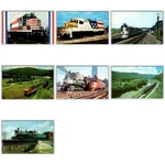 Lot Of 7 Vintage Locomotive Train Postcards Bicentennial Patriotic. Fixed Price $13.99.