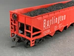 Athearn Quad Offset Hopper Cb&q #172700 Rtr W/knuckles Load Weighted HO5637. Fixed Price $18.71.