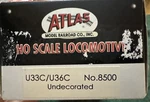 Atlas # 8500 Undecorated Ge U33/36C Locomotive -nos In Box-ho Scale Test Run.. Fixed Price $115.00.
