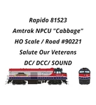 Rapido 81523 Ho Amtrak Npcu "cabbage"(dcc/sound) Salutes Veterans #90221. Fixed Price $339.98.