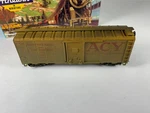 Athearn Ho 1212, Acy Single Door Box Car #3217, Ob (kadee & Weathered). Fixed Price $9.00.
