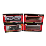 Model Power Locomotive Tank Baby Ruth Flat Logs Burlington 1:87 Ho Train 4P Lot. Fixed Price $115.01.