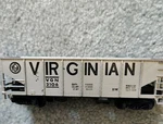 Tyco - Scale Virginian Vgn 2106 Silver Hopper Car Train No Box. Fixed Price $19.00.