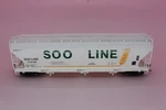 INTERMOUNTAIN-HO-ACF-4650- Bay Covered Hopper- Soo Line- Car# 73958. Fixed Price $39.99.