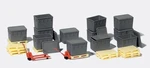 Preiser 31025 Ho Pallets, Stackable, Plastic Containers & Trucks. Fixed Price $15.18.