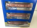 Athearn #1864 Ho Scale Herzog" 52' Mill Gondola 3 Pack. Fixed Price $86.99.