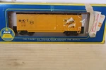 Ho Scale Ahm, 40' Box Car, M-k-t The Katy Line, Yellow, #90186 -- 5298. Fixed Price $20.00.