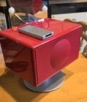 Geneva Sound System Model Bluetooth Compact Shelf Stereo Red Remote. Fixed Price $143.69.