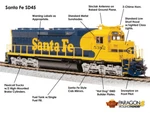 Broadway Limited 4283 Ho Emd SD45 Atsf #5398 Yellow Bonnet PARAGON4 Sound/dcc. Fixed Price $241.55.
