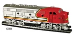 Ho Scale "a.t.& S.f." F2-A Diesel Model Power Santa Fe War Bonnet New 96800. Fixed Price $69.74.