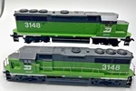 Athearn Ho Scale Burlington Northern Bn GP50 Diesel Locomotive Powered Dummy Set. Fixed Price $99.97.