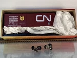 Roundhouse 40' Aar Steel Box Car Canadian National Kit, Metal Wheels Added. Fixed Price $9.50.