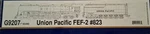 Athearn G9207 Ho Union Pacific FEF-2 Steam Locomotive #823 W/dc/dcc/sound Ln/box. Fixed Price $275.00.