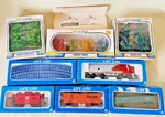 Vintage Life-like Ho Scale 8689 Santa F-7 Loco 3 Cars, Track, Scenery Boxes. Fixed Price $74.95.