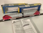 Vintage Ho Ahm Mehano Santa Fe Fm C-liner Diesel Power Locomotive + Dummy W/ Ob. Fixed Price $29.95.