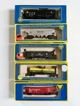 Lot Of Vintage Ho Scale Ahm Trains Freight Cars- Prr, Erie, Dupont, Burlington. Fixed Price $25.00.