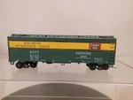 Ho Scale 40' Steel Ice Door Reefer Burlington Brex. Fixed Price $18.99.
