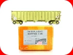 Scale Brass ***70-TON 3-BAY Open Hopper*** --- Precision & Iron Horse 15782. Fixed Price $129.95.